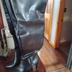 Express Sleek Black Over the Knee Boots